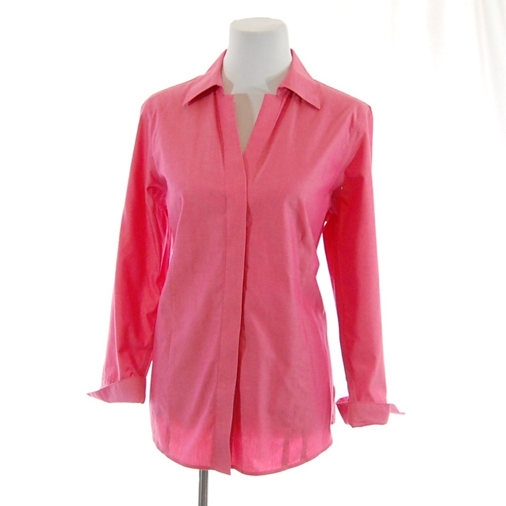 Foxcroft Non-Iron Fitted Button Down Top